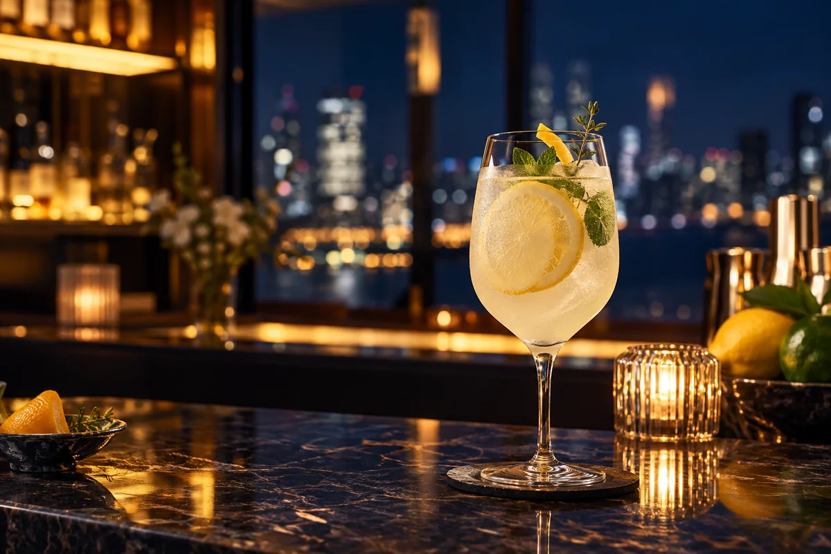 お酒を飲まなくてもバーに行ける？ノンアルコールでの楽しみ方を表現したAI生成イメージ（架空の風景）